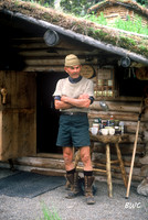 Dick Proenneke, hermit, Lake Clark, Alaska, July 1989