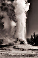 Yellowstone Geyser, B&W from Color,  03434